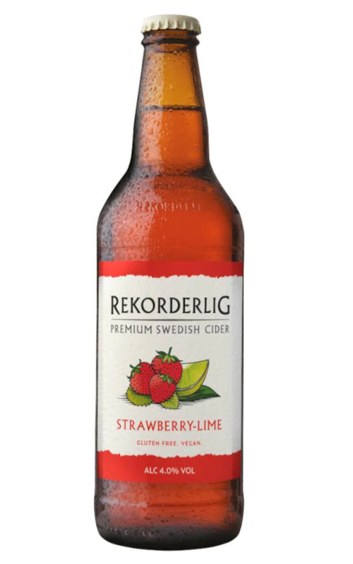 Rekorderling Fruit Cider - Strawberry and Lime 4%